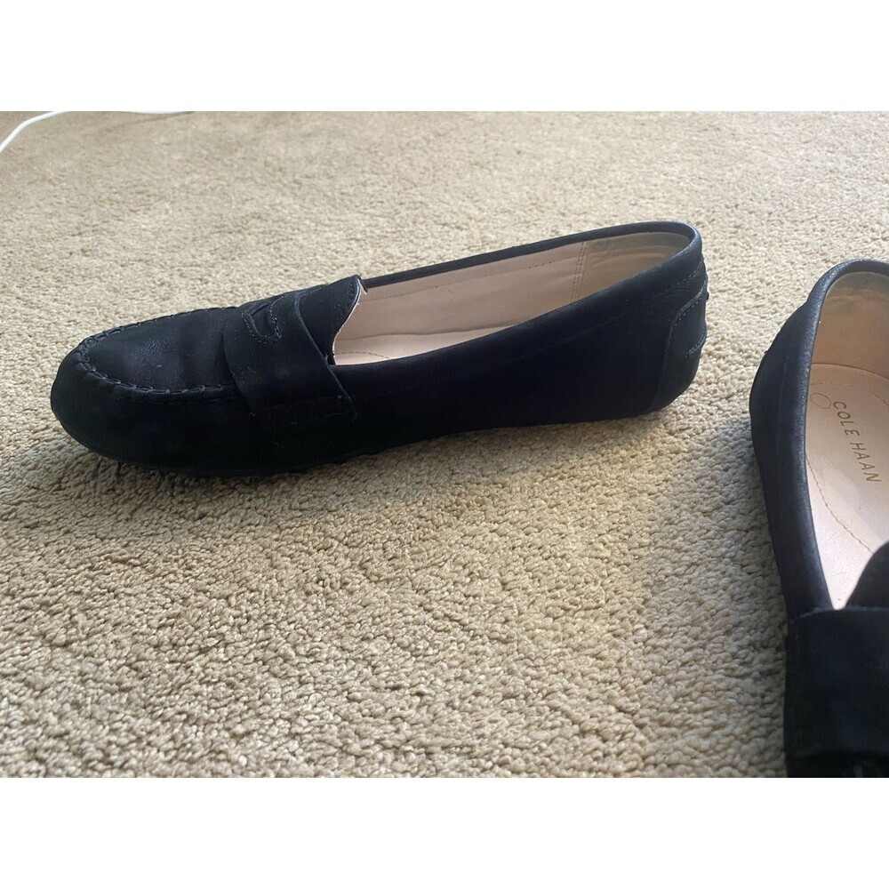 Cole Haan Womens Black Suede Penny Loafer Drivers Women’s Size 7.5 - Picture 5 of 8